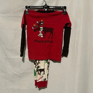 kids Lazy One "moosletoe" Christmas lights pajamas size 3T